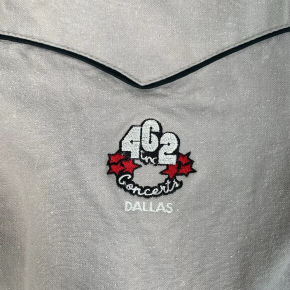 Vintage RARE Paul McCartney 1990 World Tour Gray Full Zip Bomber Jacket - Picture 7 of 11